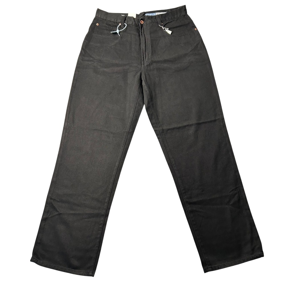 Vintage Y2K AZZURE Mens Jeans 36x34 Black Straight Leg‎ Baggy NEW NWOT
